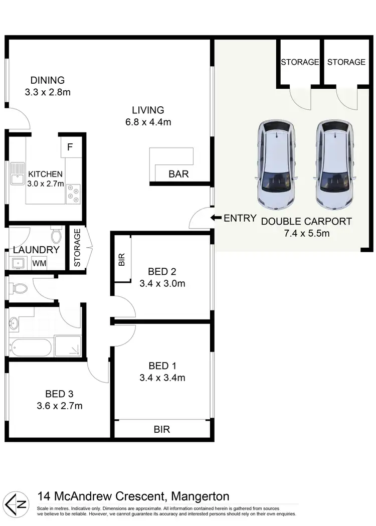 Floorplan of Homely house listing, 14 McAndrew Crescent, Mangerton NSW 2500
