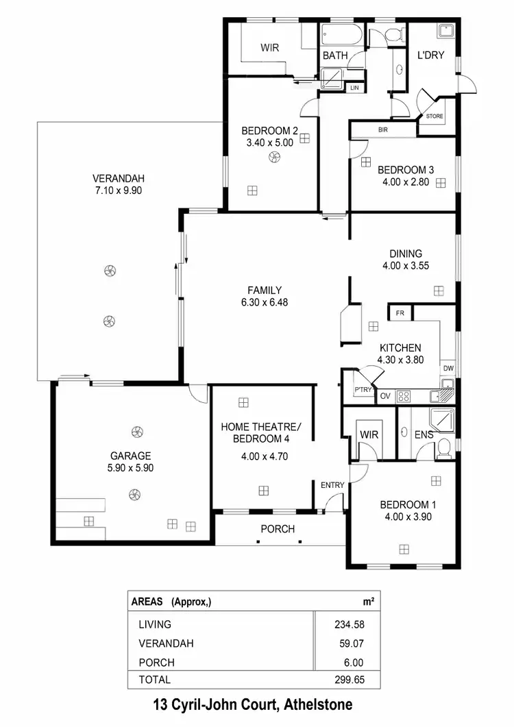 Floorplan of Homely house listing, 13 Cyril-John Court, Athelstone SA 5076
