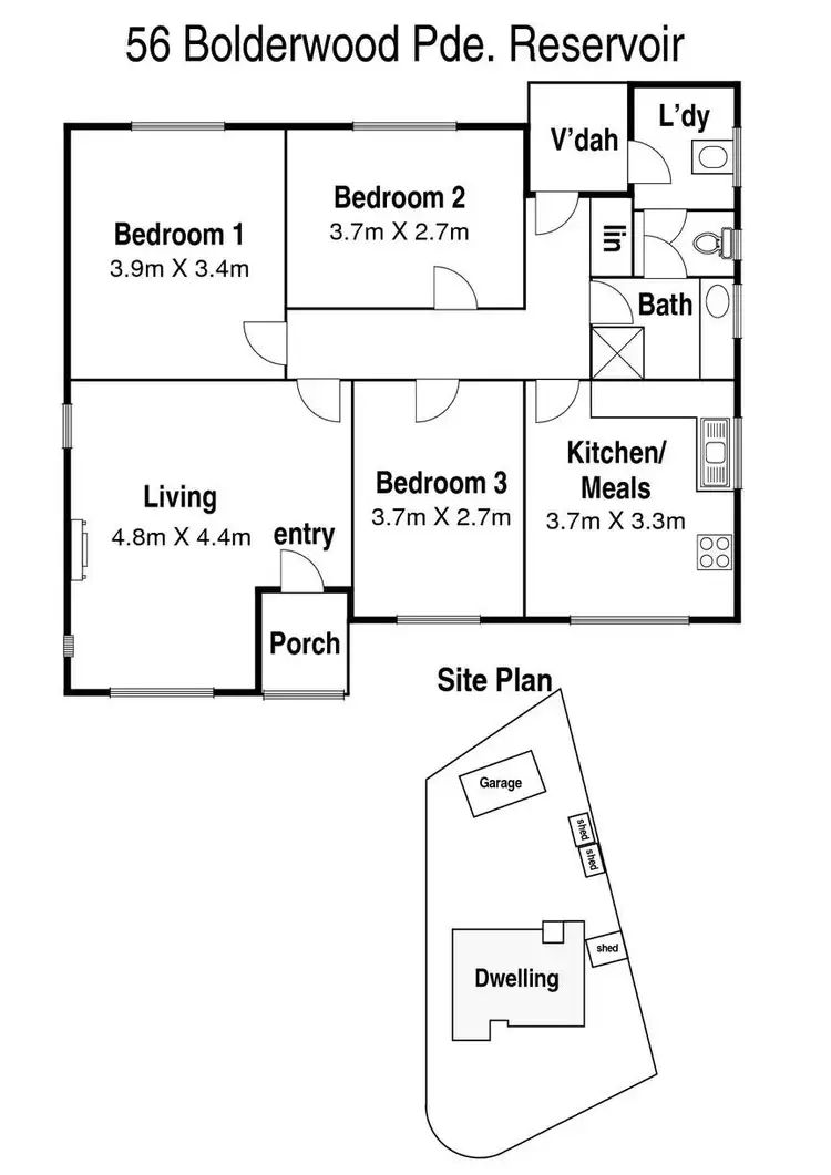 Floorplan of Homely house listing, 56 Boldrewood Parade, Reservoir VIC 3073