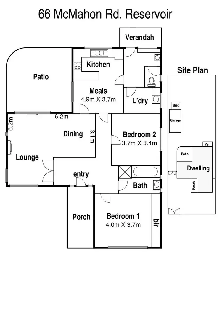Floorplan of Homely house listing, 66 McMahon Road, Reservoir VIC 3073