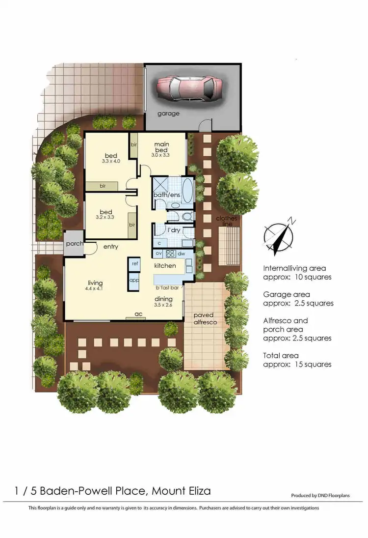 Floorplan of Homely unit listing, 1/5 Baden Powell Place, Mount Eliza VIC 3930