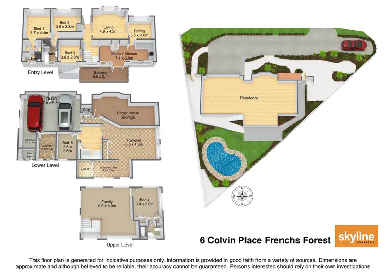 Floorplan of Homely house listing, 6 Colvin Place, Frenchs Forest NSW 2086