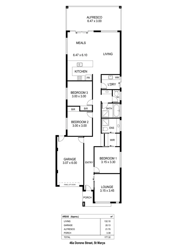 Floorplan of Homely house listing, 46A Dorene Street, St Marys SA 5042