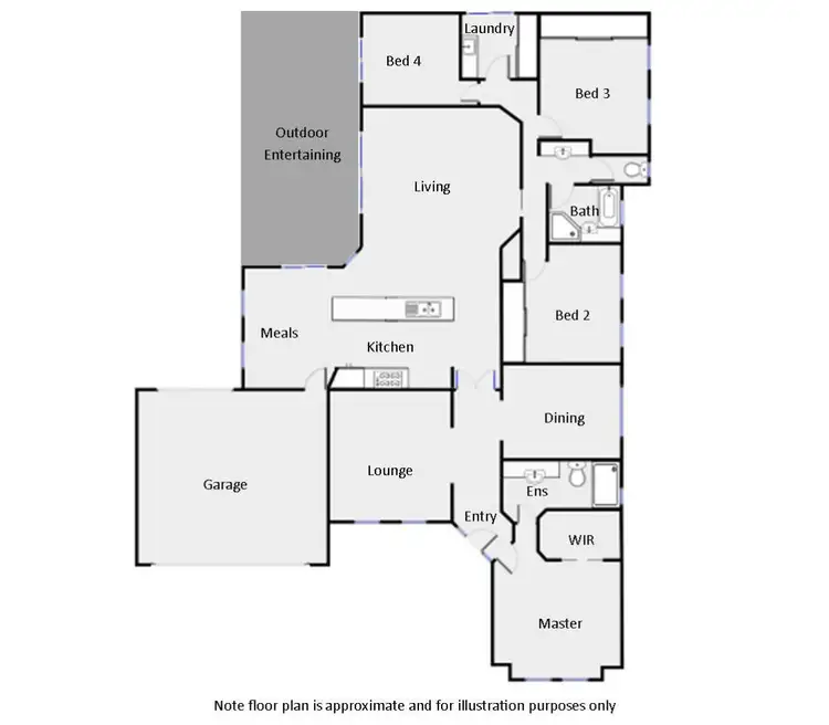 Floorplan of Homely house listing, 4 Akron Court, Mildura VIC 3500