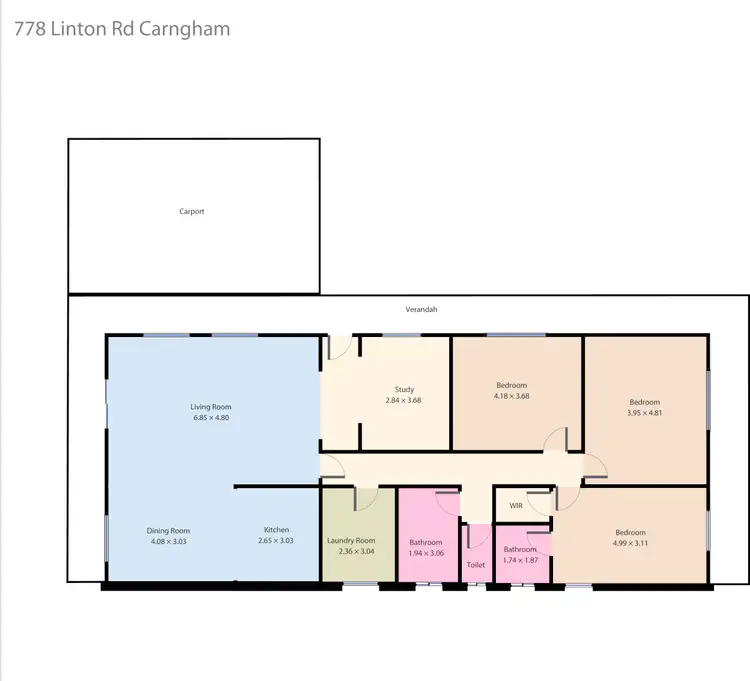 Floorplan of Homely house listing, 778 Linton - Carngham Road, Snake Valley VIC 3351