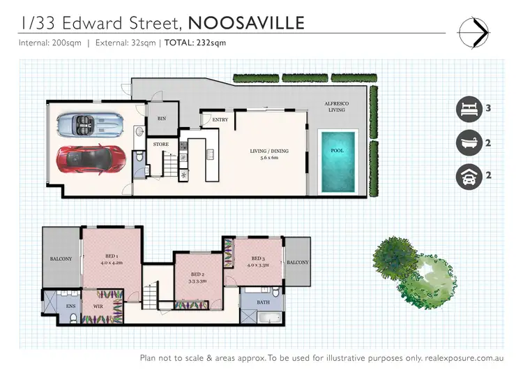 Floorplan of Homely apartment listing, 1/33 Edward Street, Noosaville QLD 4566