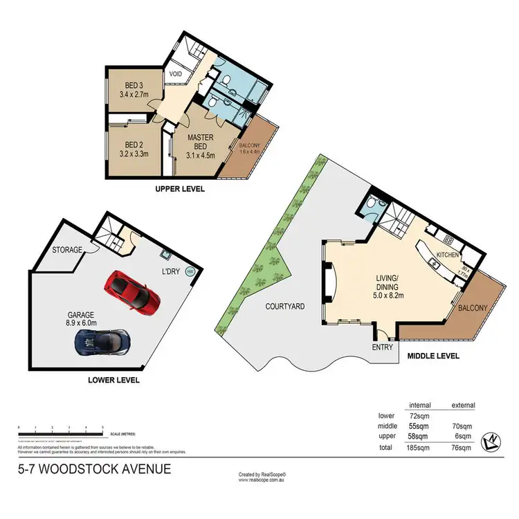 Floorplan of Homely townhouse listing, 5/7 Woodstock Avenue, Taringa QLD 4068