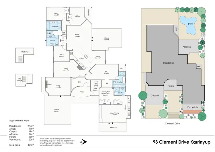 Floorplan of Homely house listing, 93 Clement Drive, Karrinyup WA 6018