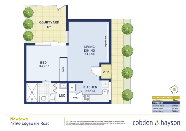 Floorplan of Homely apartment listing, 4/196 Edgeware Road, Newtown NSW 2042