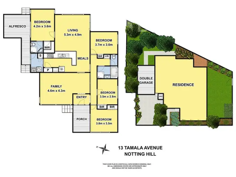 Floorplan of Homely house listing, 13 Tamala Avenue, Notting Hill VIC 3168