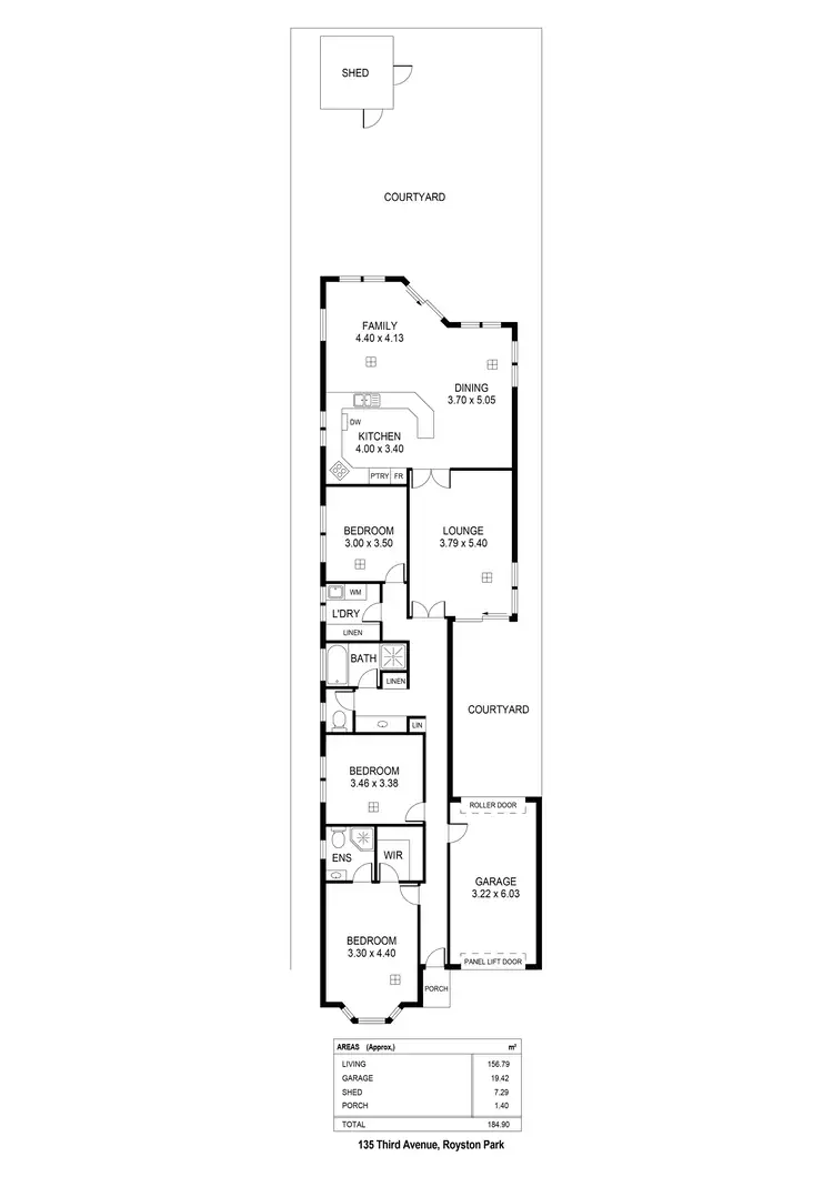 Floorplan of Homely house listing, 135 Third Avenue, Royston Park SA 5070