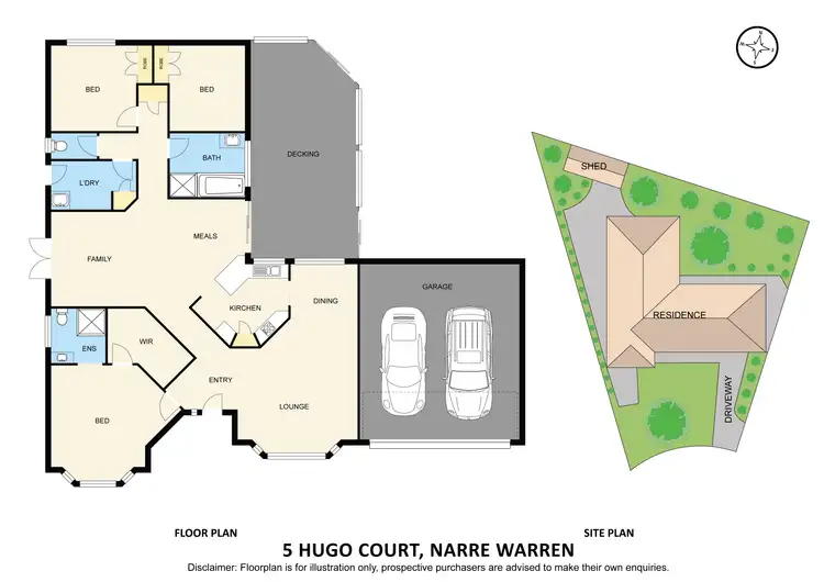 Floorplan of Homely house listing, 5 Hugo Court, Narre Warren VIC 3805