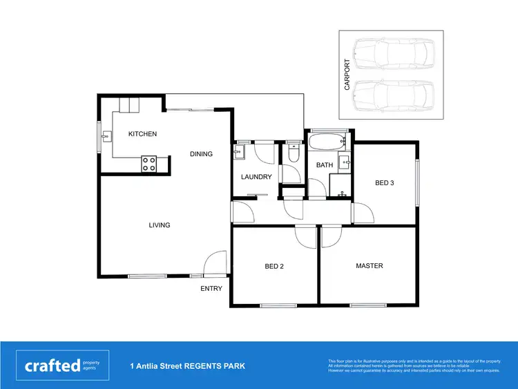 Floorplan of Homely house listing, 1 Antlia Street, Regents Park QLD 4118
