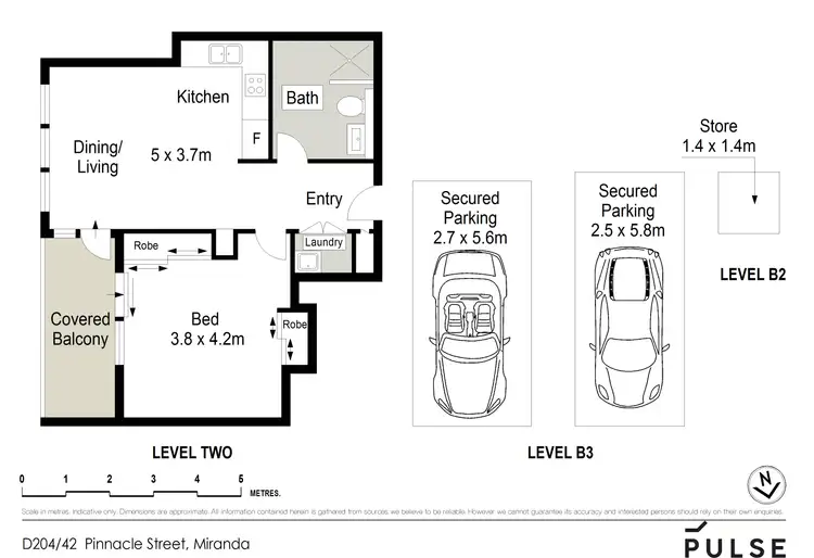 Floorplan of Homely apartment listing, D204/42 Pinnacle Street, Miranda NSW 2228