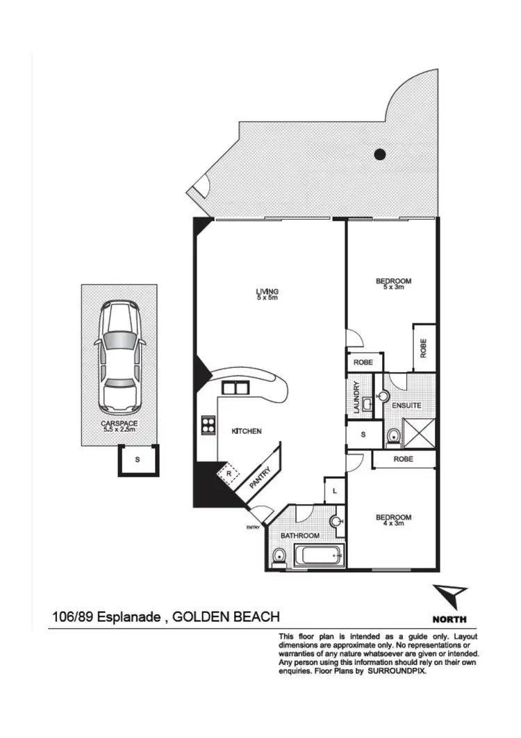 Floorplan of Homely unit listing, 106/89 Esplanade Esplanade, Golden Beach QLD 4551