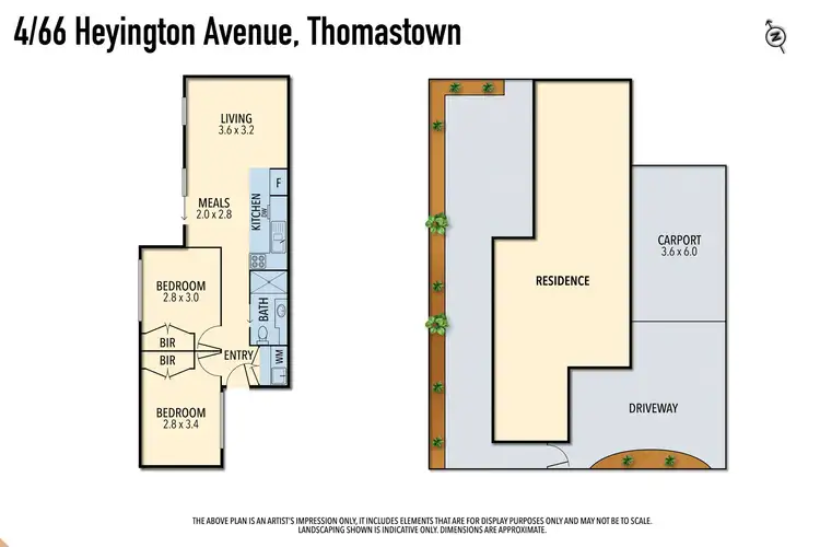Floorplan of Homely unit listing, 4/66 Heyington Avenue, Thomastown VIC 3074