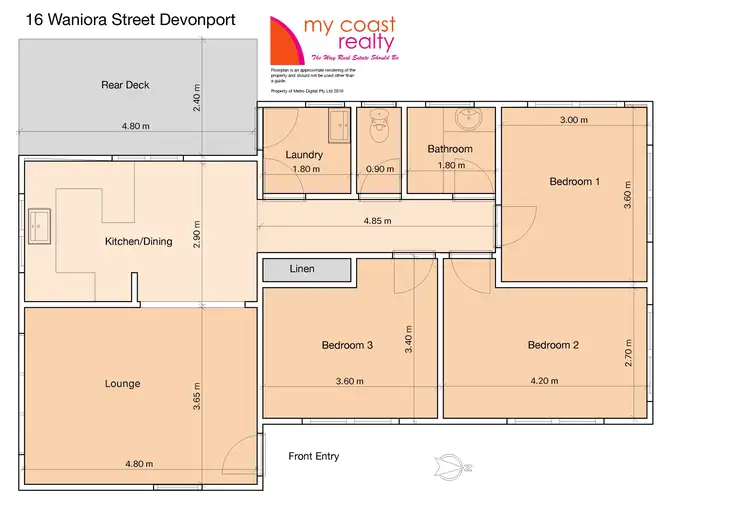 Floorplan of Homely house listing, 16 Waniora Street, Devonport TAS 7310