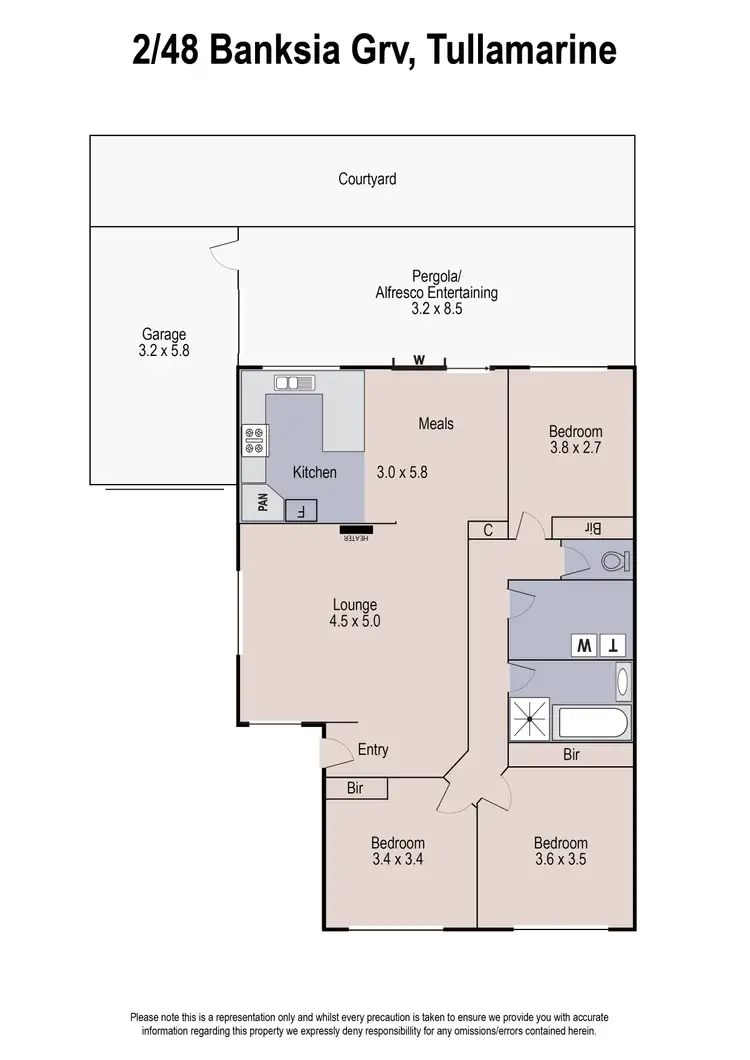 Floorplan of Homely house listing, 2/48 Banksia Grove, Tullamarine VIC 3043