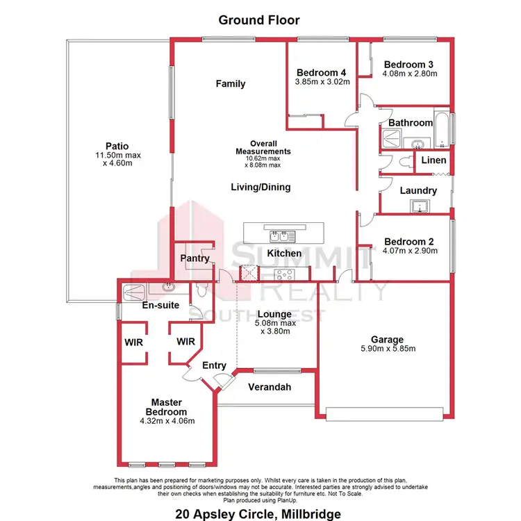 Floorplan of Homely house listing, 20 Apsley Circle, Millbridge WA 6232