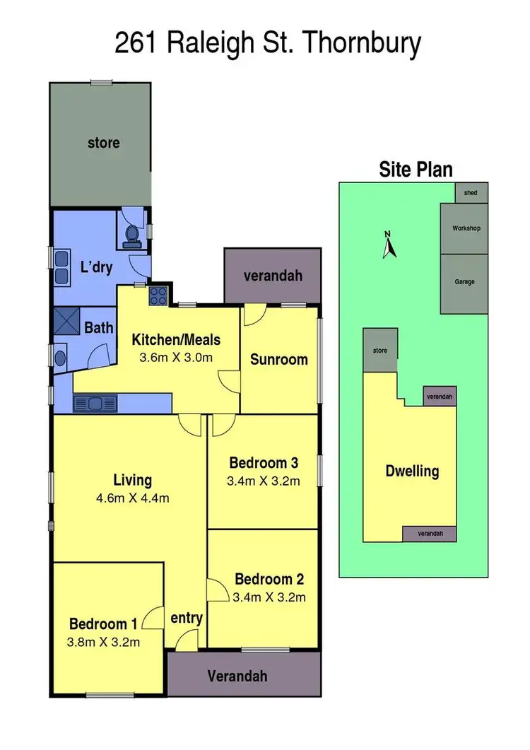 Floorplan of Homely house listing, 261 Raleigh Street, Thornbury VIC 3071