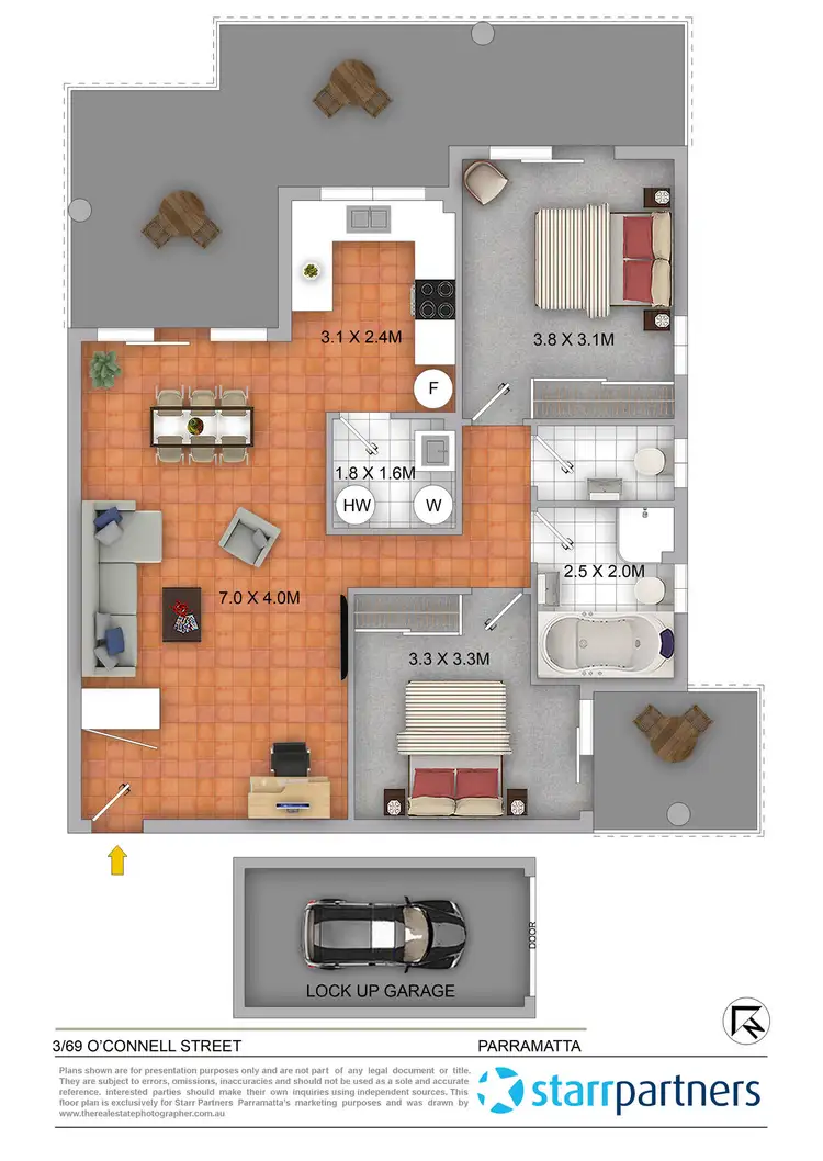 Floorplan of Homely apartment listing, 3/69 O'Connell Street, North Parramatta NSW 2151