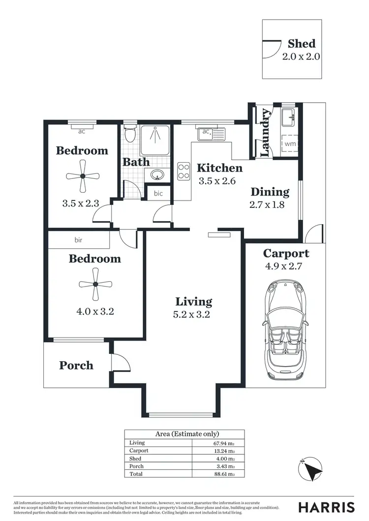 Floorplan of Homely unit listing, 2/457 The Parade, Magill SA 5072