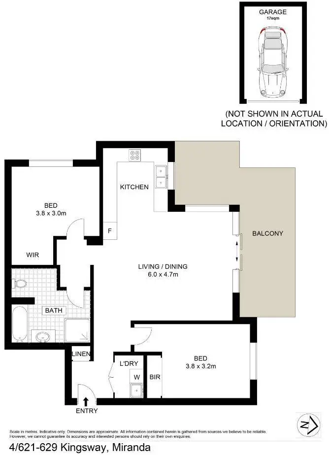 Floorplan of Homely unit listing, 4/621-635 Kingsway, Miranda NSW 2228