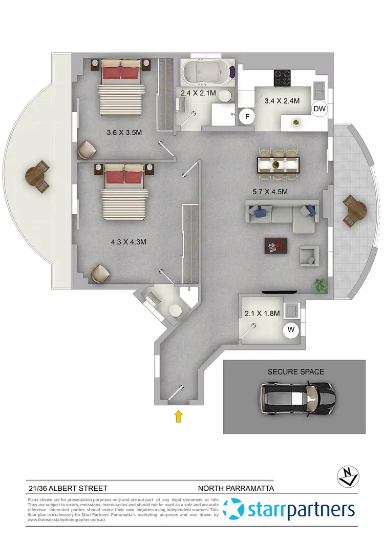 Floorplan of Homely apartment listing, 21/36 Albert Street, North Parramatta NSW 2151