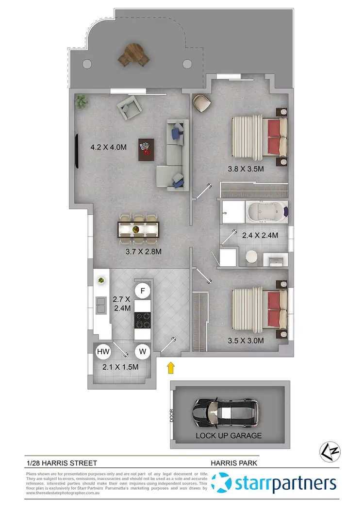 Floorplan of Homely apartment listing, 1/28 Harris Street, Harris Park NSW 2150