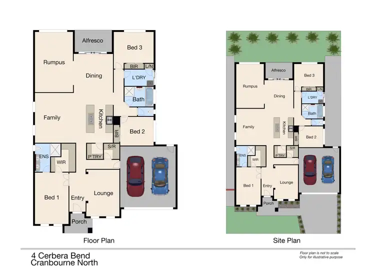 Floorplan of Homely house listing, 4 Cerbera Bend, Cranbourne North VIC 3977