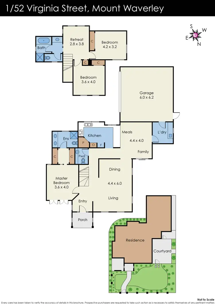 Floorplan of Homely townhouse listing, 1/52 Virginia Street, Mount Waverley VIC 3149