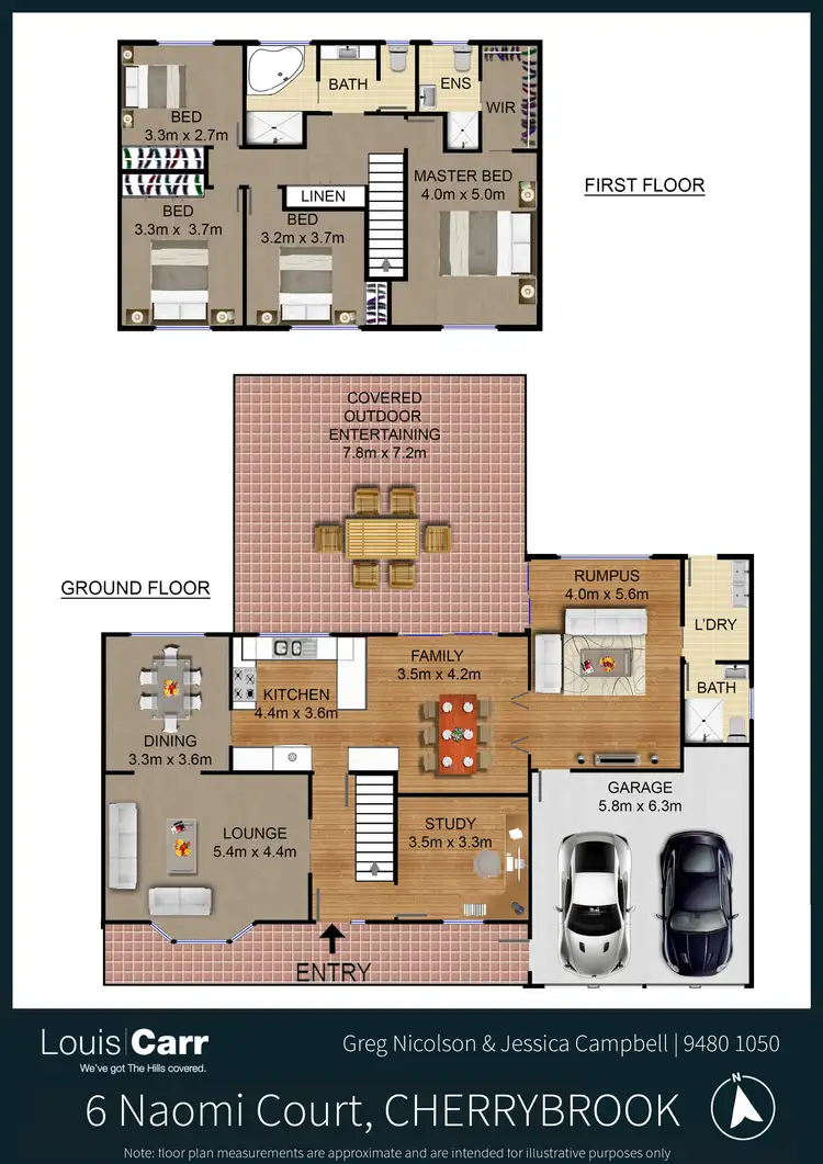 Floorplan of Homely house listing, 6 Naomi Court, Cherrybrook NSW 2126