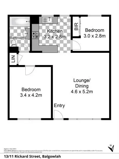 Floorplan of Homely apartment listing, 13/11 Rickard Street, Balgowlah NSW 2093