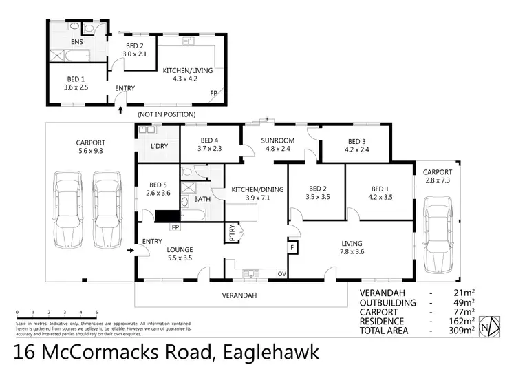 Floorplan of Homely house listing, 16 McCormacks Road, Eaglehawk VIC 3556