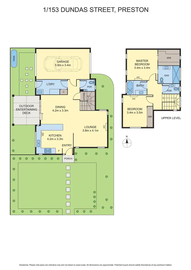 Floorplan of Homely townhouse listing, 1/153 Dundas Street, Preston VIC 3072