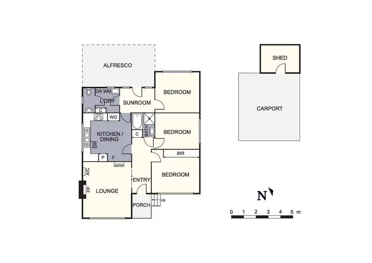 Floorplan of Homely house listing, 1/6 Pine Crescent, Boronia VIC 3155