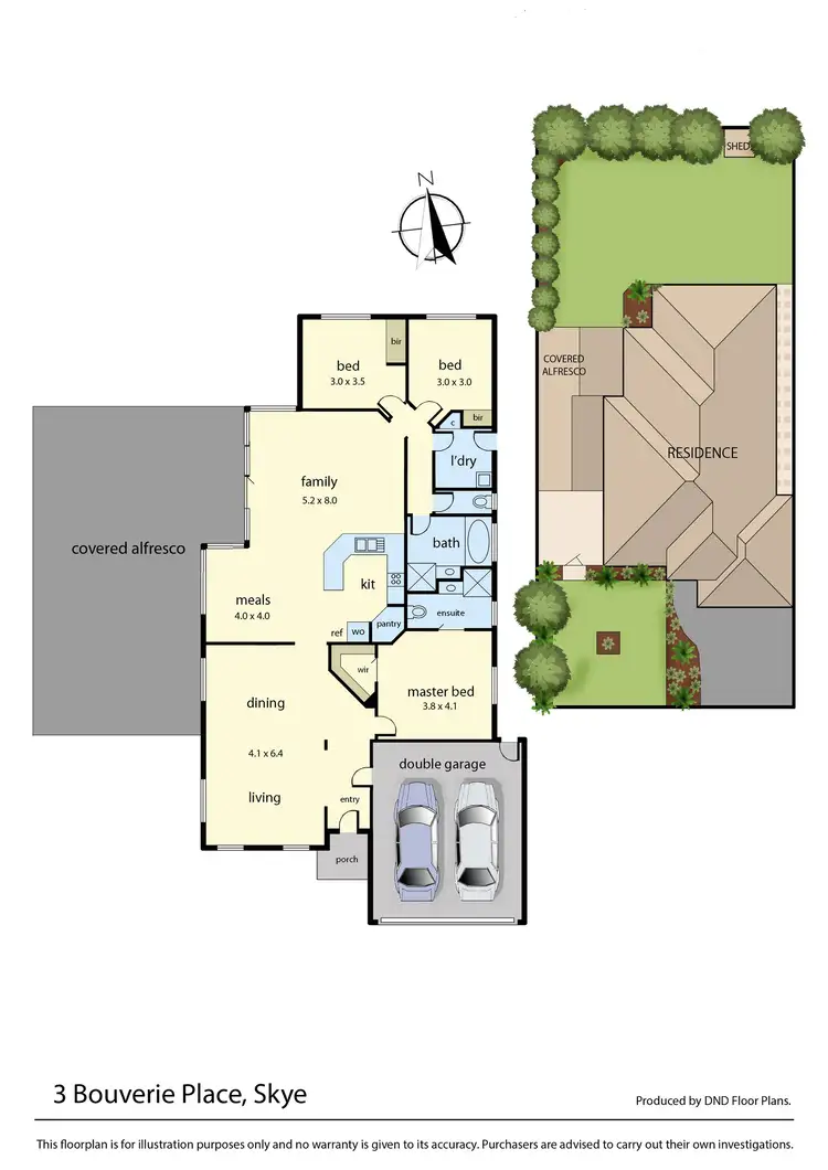 Floorplan of Homely house listing, 3 Bouverie Place, Skye VIC 3977