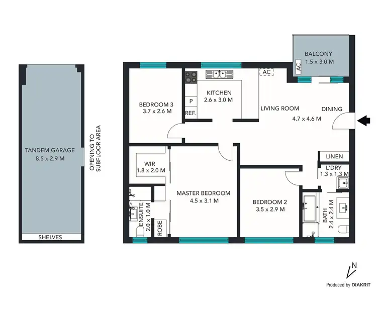 Floorplan of Homely unit listing, 8/694 Rocky Point Road, Sans Souci NSW 2219