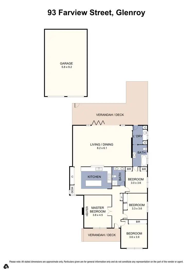 Floorplan of Homely house listing, 93 Farview Street, Glenroy VIC 3046