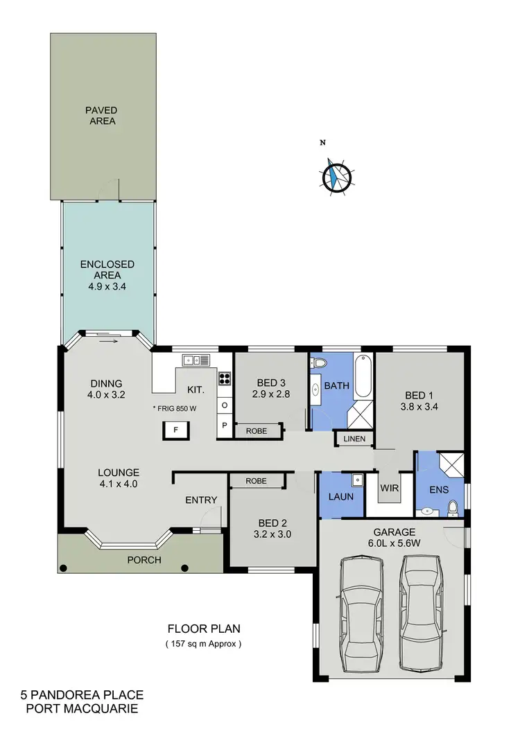 Floorplan of Homely house listing, 5 Pandorea Place, Port Macquarie NSW 2444