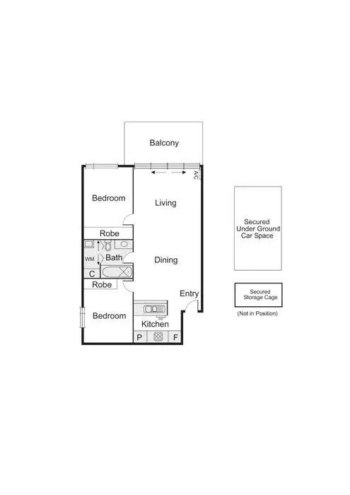 Floorplan of Homely apartment listing, 407/166 Rouse Street, Port Melbourne VIC 3207