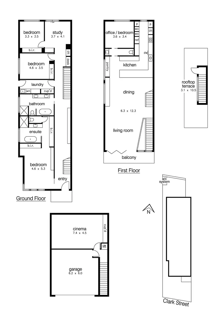 Floorplan of Homely townhouse listing, 2/10 Clark Street, Williamstown VIC 3016