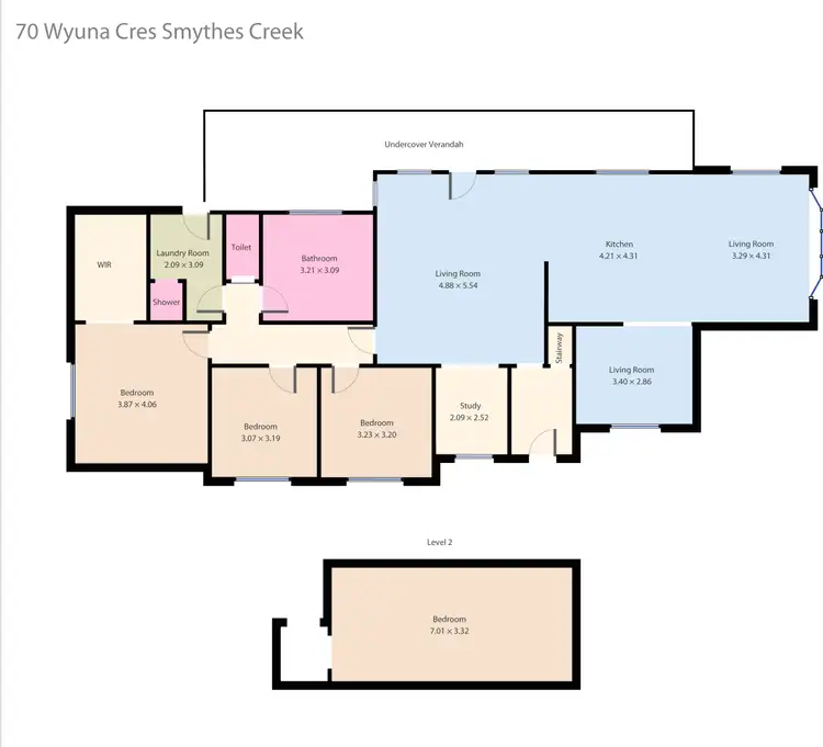 Floorplan of Homely house listing, 70 Wyuna Crescent, Smythes Creek VIC 3351