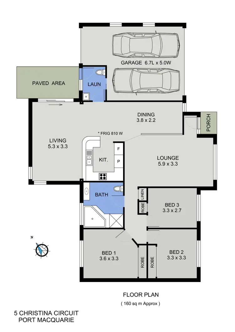 Floorplan of Homely house listing, 5 Christina Circuit, Port Macquarie NSW 2444