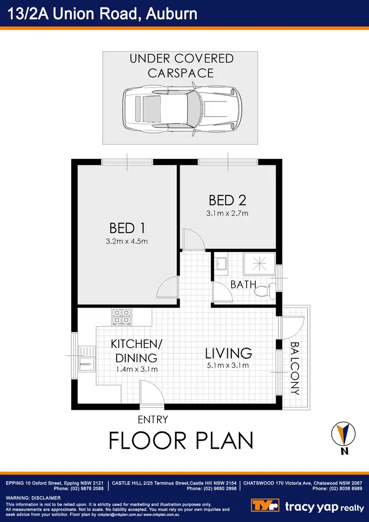 Floorplan of Homely unit listing, 13/2a Union Road, Auburn NSW 2144