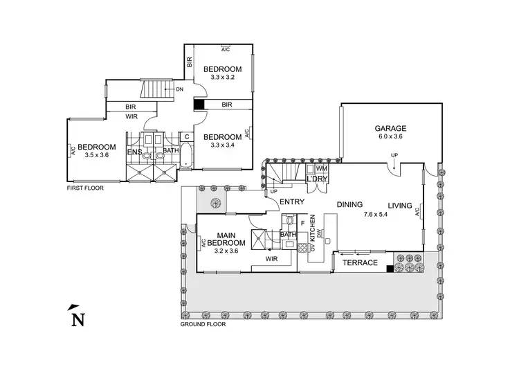 Floorplan of Homely townhouse listing, 3/59 Turana Street, Doncaster VIC 3108