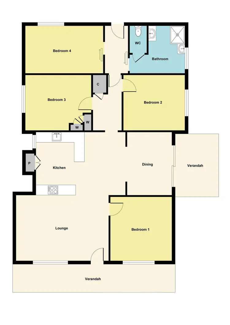 Floorplan of Homely house listing, 13 Ararat Road, Avoca VIC 3467