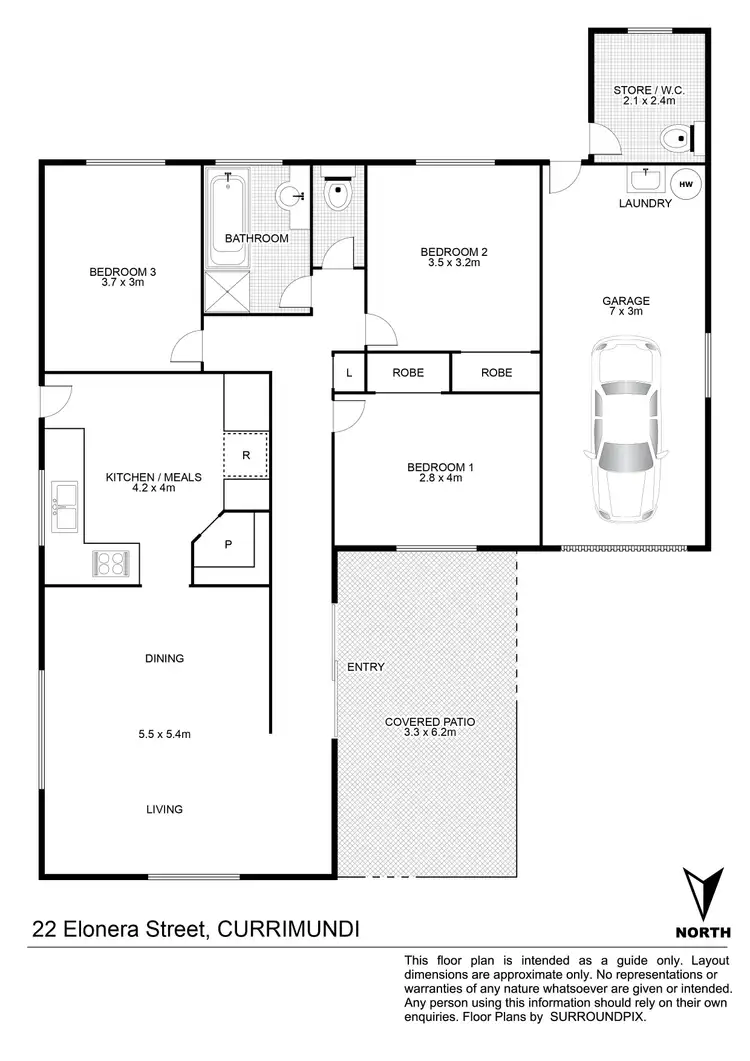 Floorplan of Homely house listing, 22 Elonera Street, Currimundi QLD 4551