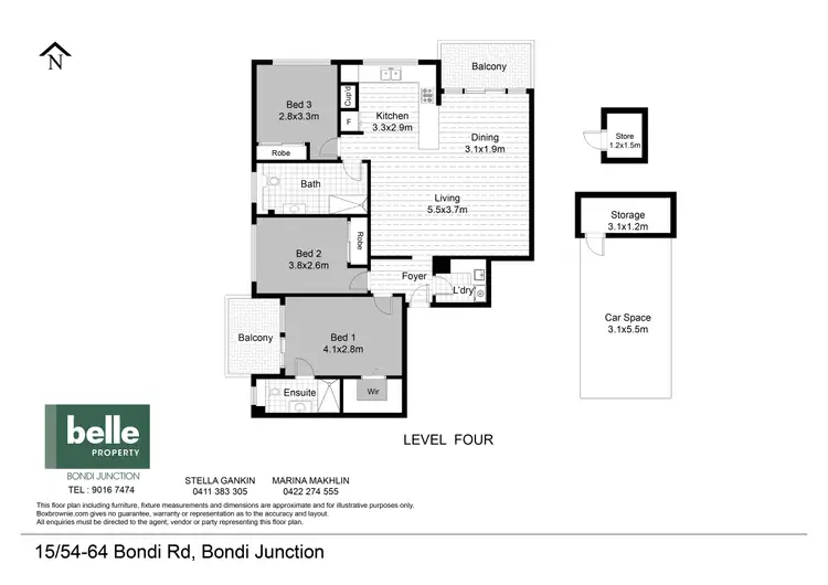 Floorplan of Homely apartment listing, 15/54-64 Bondi Road, Bondi Junction NSW 2022