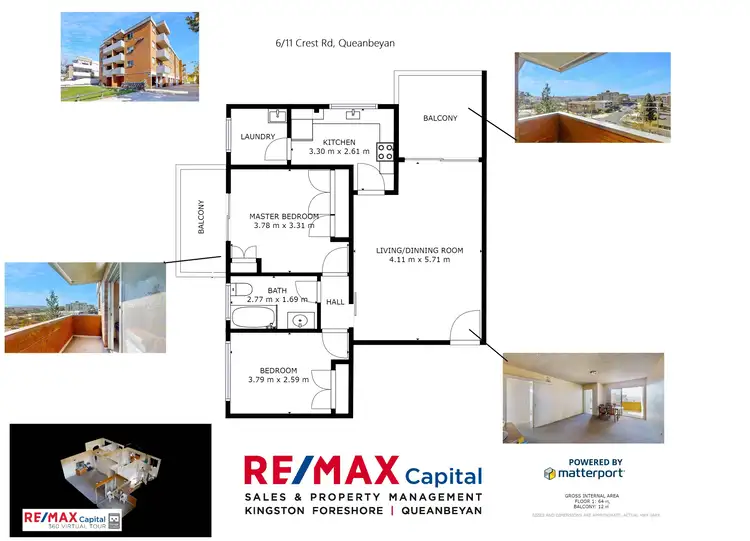 Floorplan of Homely unit listing, 6/11 Crest Road, Queanbeyan NSW 2620